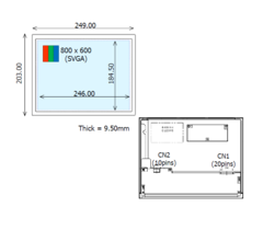  12.1 inch COM121T9M14CSS IPS Display