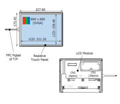  10.4 inch COM104H9M15ERS IPS Display with RTP